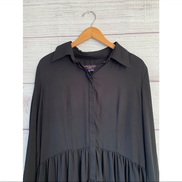 ✨LOUIS VUITTON✨Long Sleeve Ruffle Dress - Picture 2 of 6